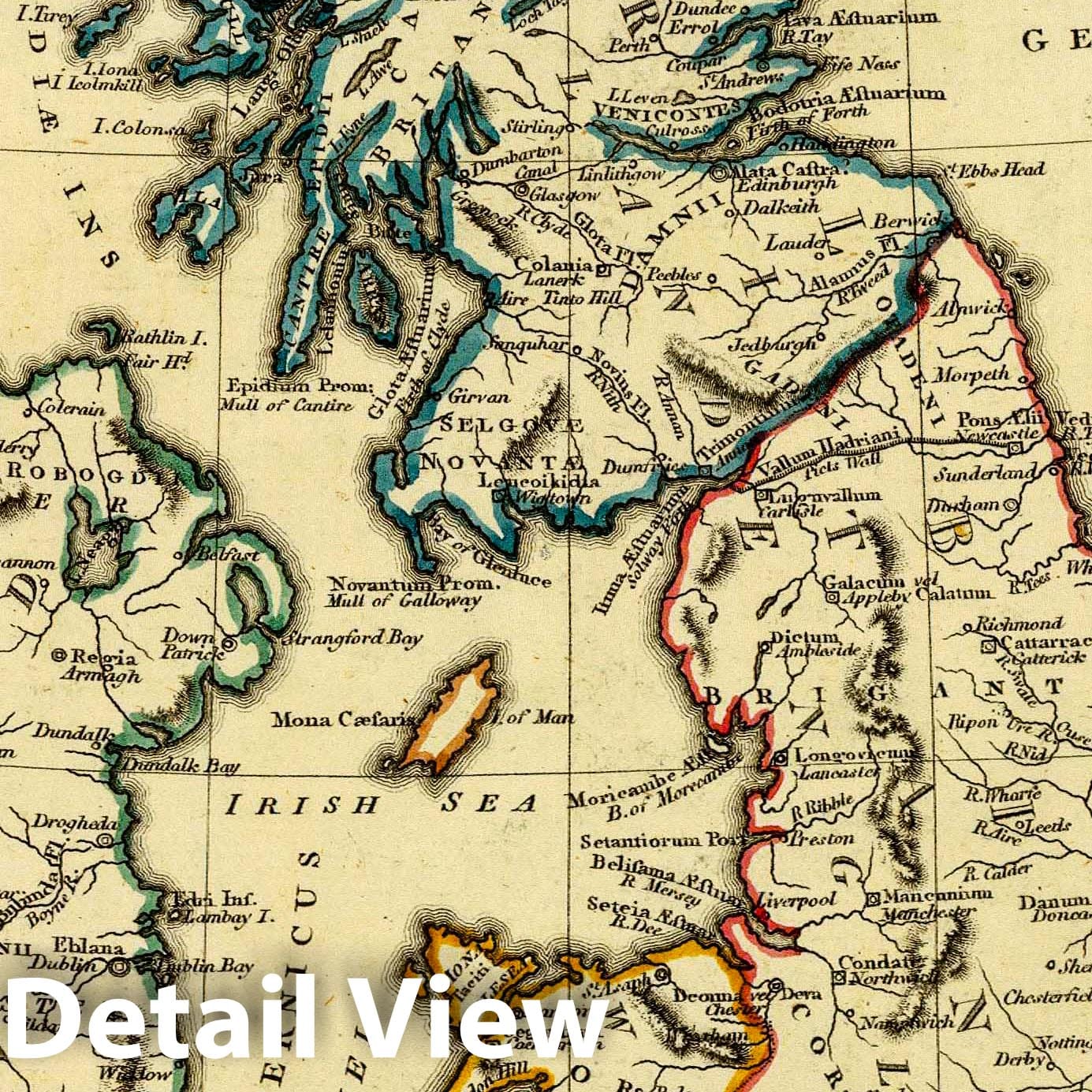 British Isles - Boundary Map, 1804 - Historical Map Print