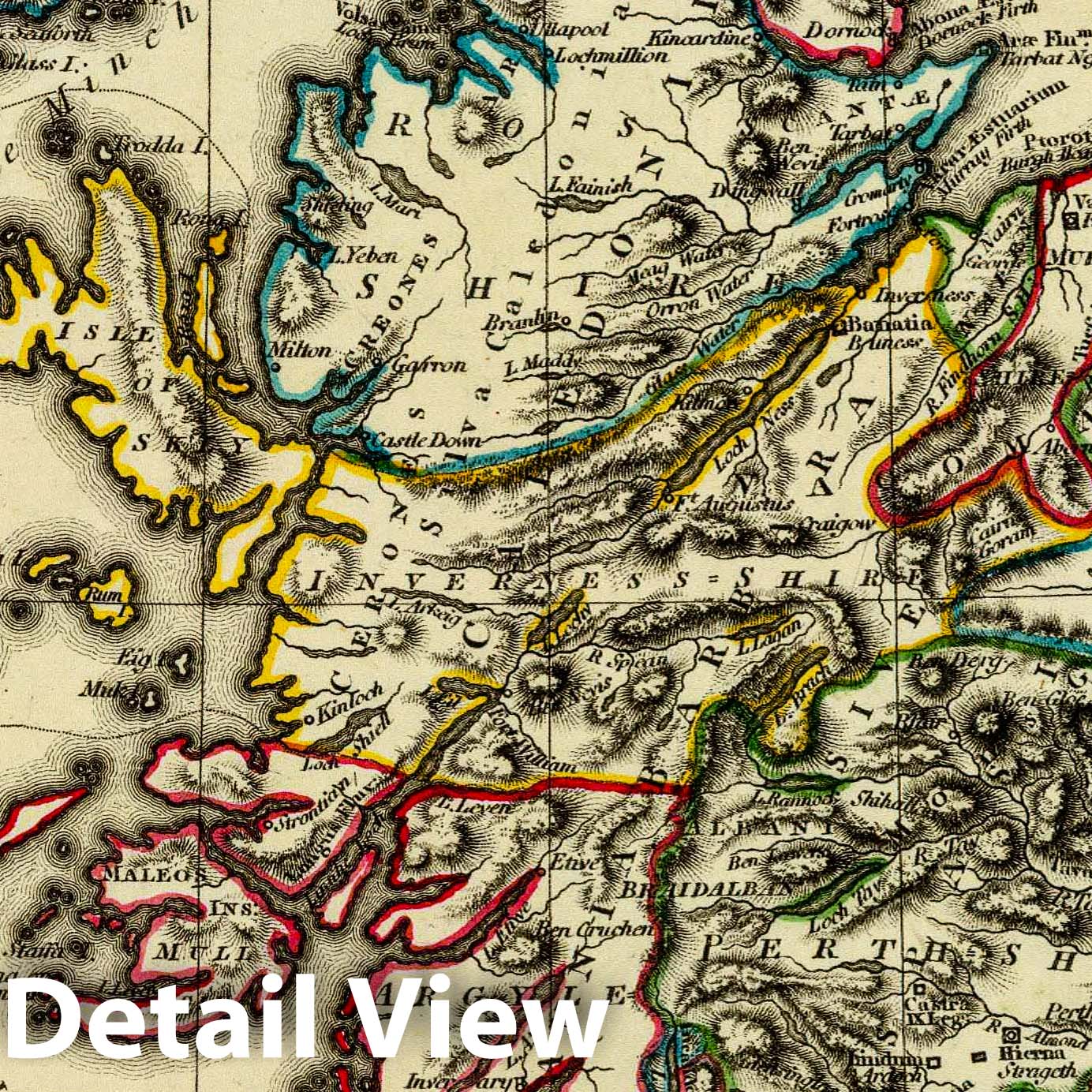 Scotland, Ancient and Modern - Boundary Map, 1804 - Historical Map Reproduction