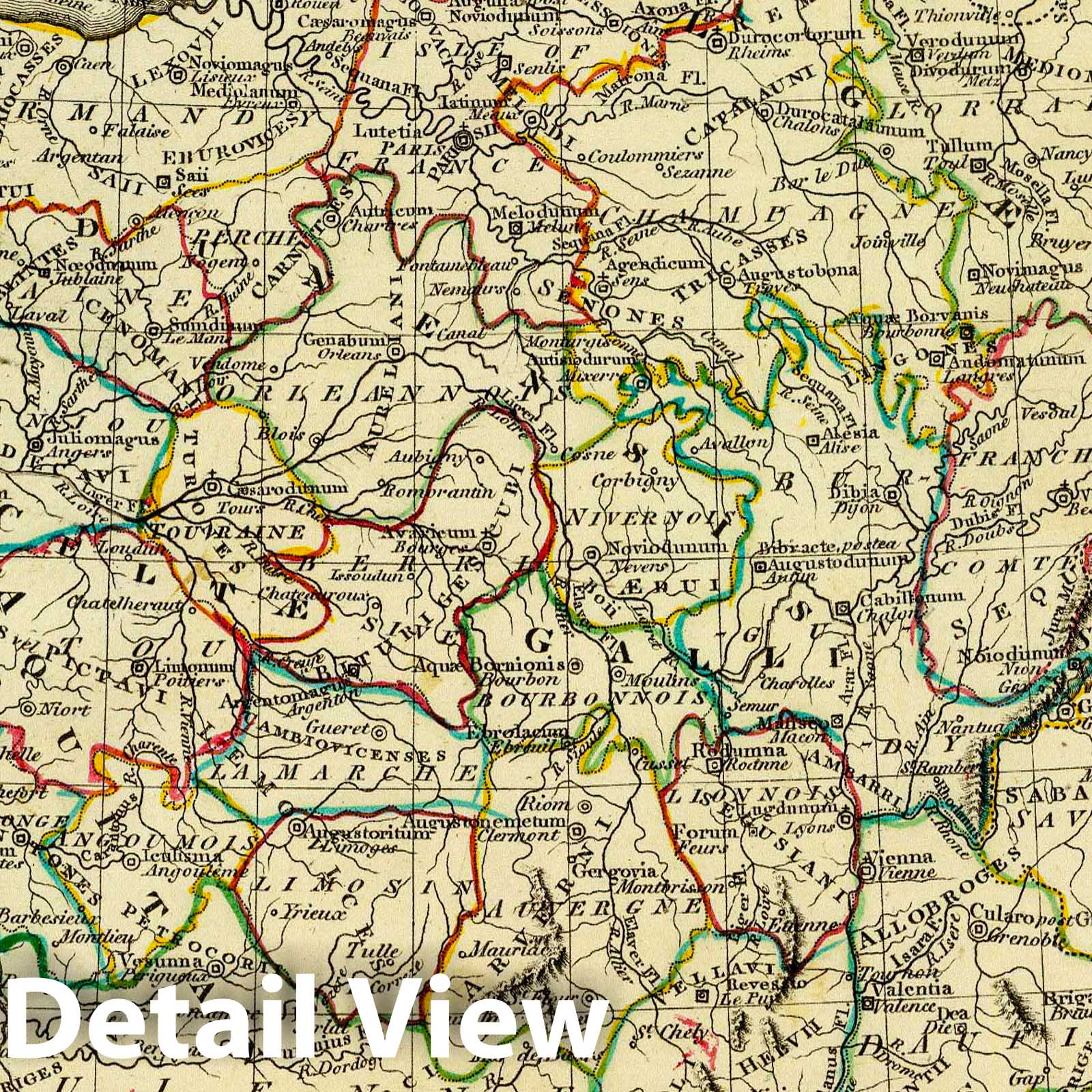 Historic Map : Gallia. France. E.P. delin. Neele sculp, 352 Strand. Published June 15, 1804 by The Revd. E. Patteson, M.A, Richmond, Surrey, 1804 Atlas - Vintage Wall Art