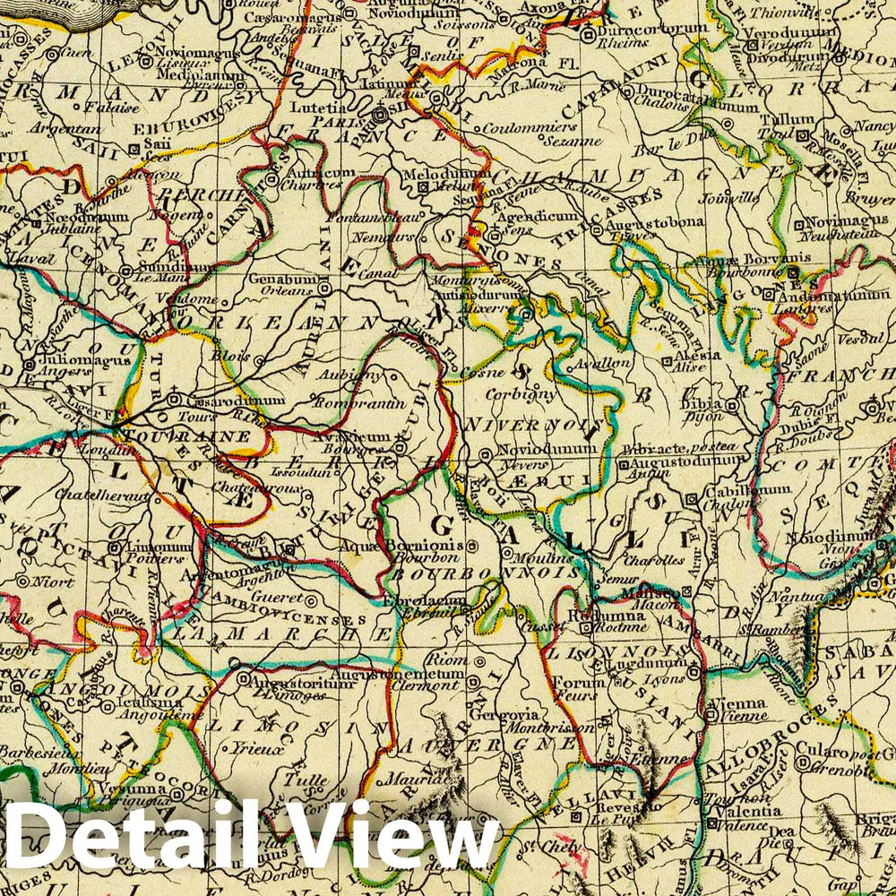 Historic Map : Gallia. France. E.P. delin. Neele sculp, 352 Strand. Published June 15, 1804 by The Revd. E. Patteson, M.A, Richmond, Surrey, 1804 Atlas - Vintage Wall Art