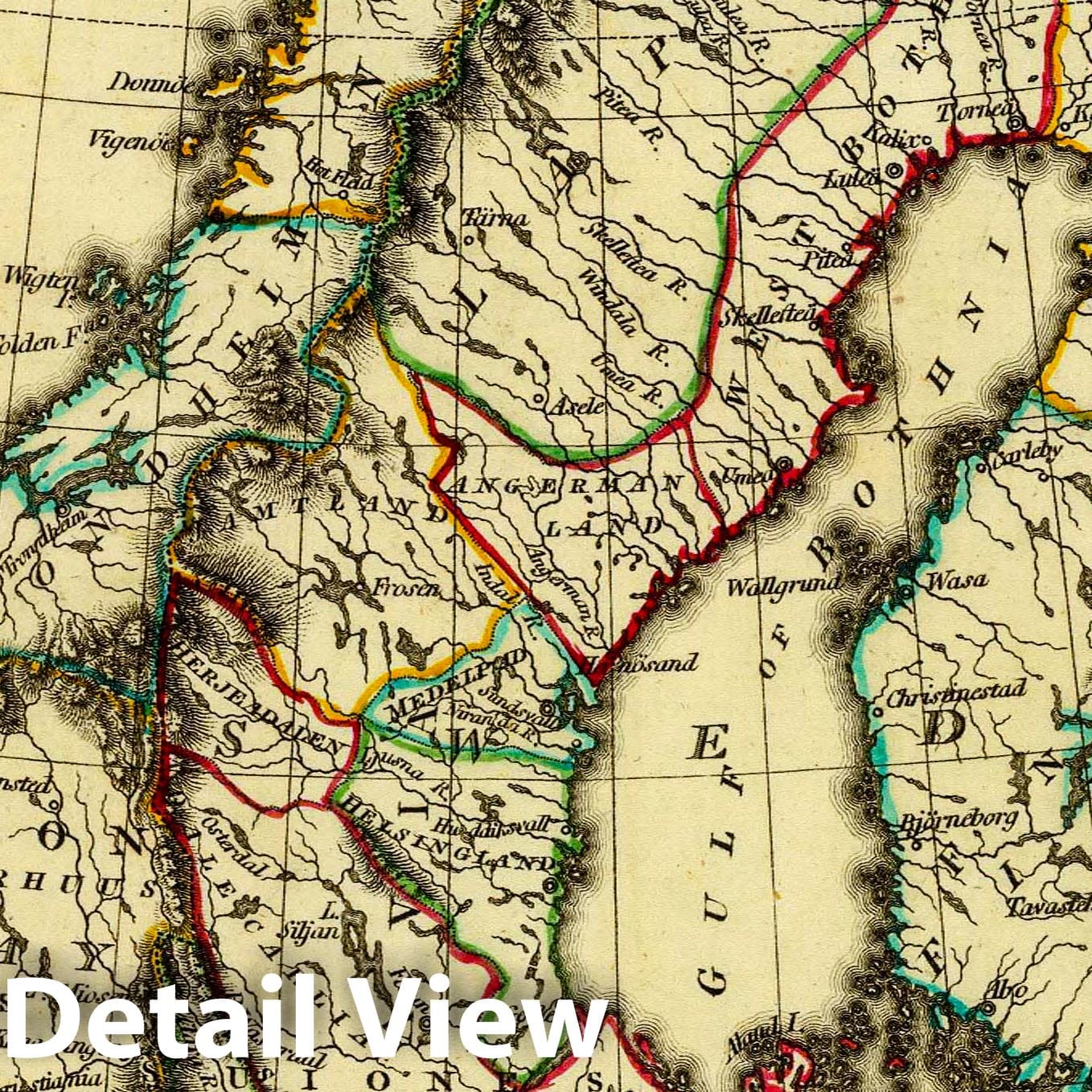 Sweden, Denmark and Norway 1804 - Historical Map Print