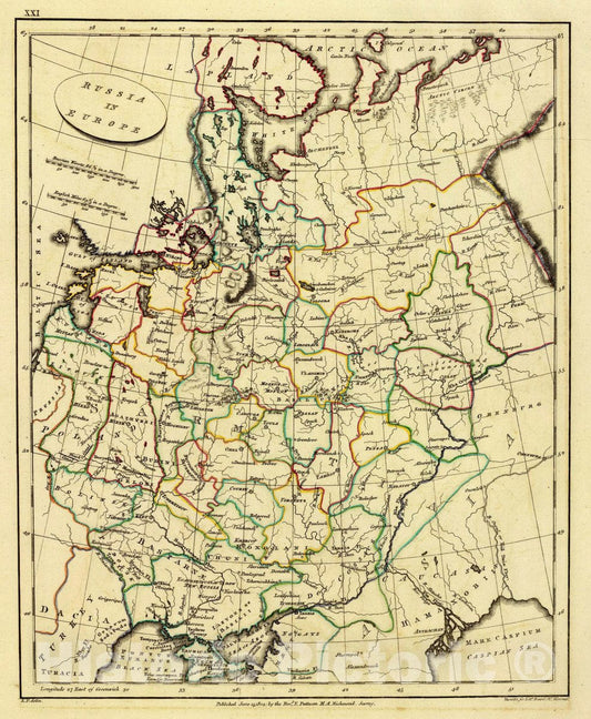Historic Map : Russia in Europe, 1804 Atlas - Vintage Wall Art