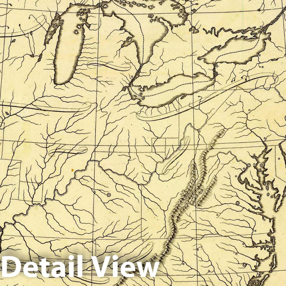 Historic Map : United States of America. E.P. delin. Hewitt, sc, Bloomsbury. (1804), 1804 Atlas - Vintage Wall Art