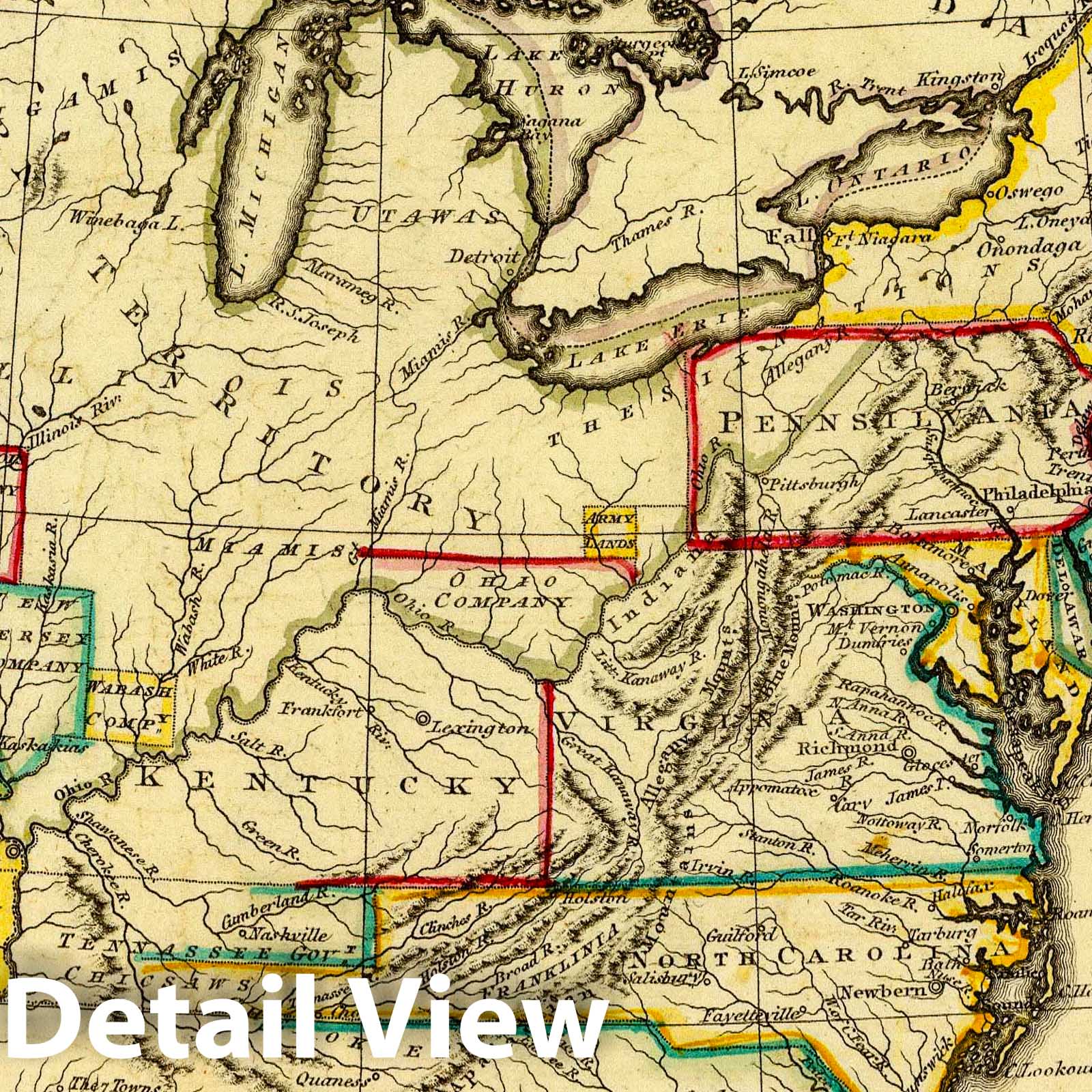 United States of America - River Map, 1804 - Historical Map Reproduction