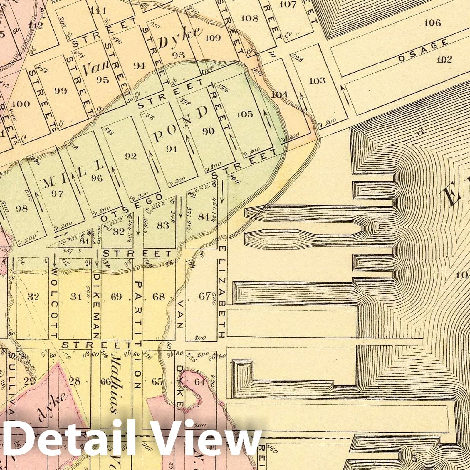Brooklyn, New York - Section 3, 1874 - Historical Map Print