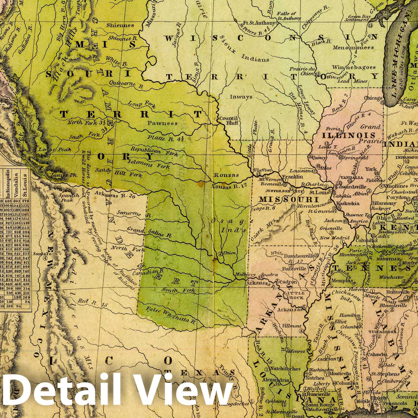 United States, 1828 - Historical Map Print