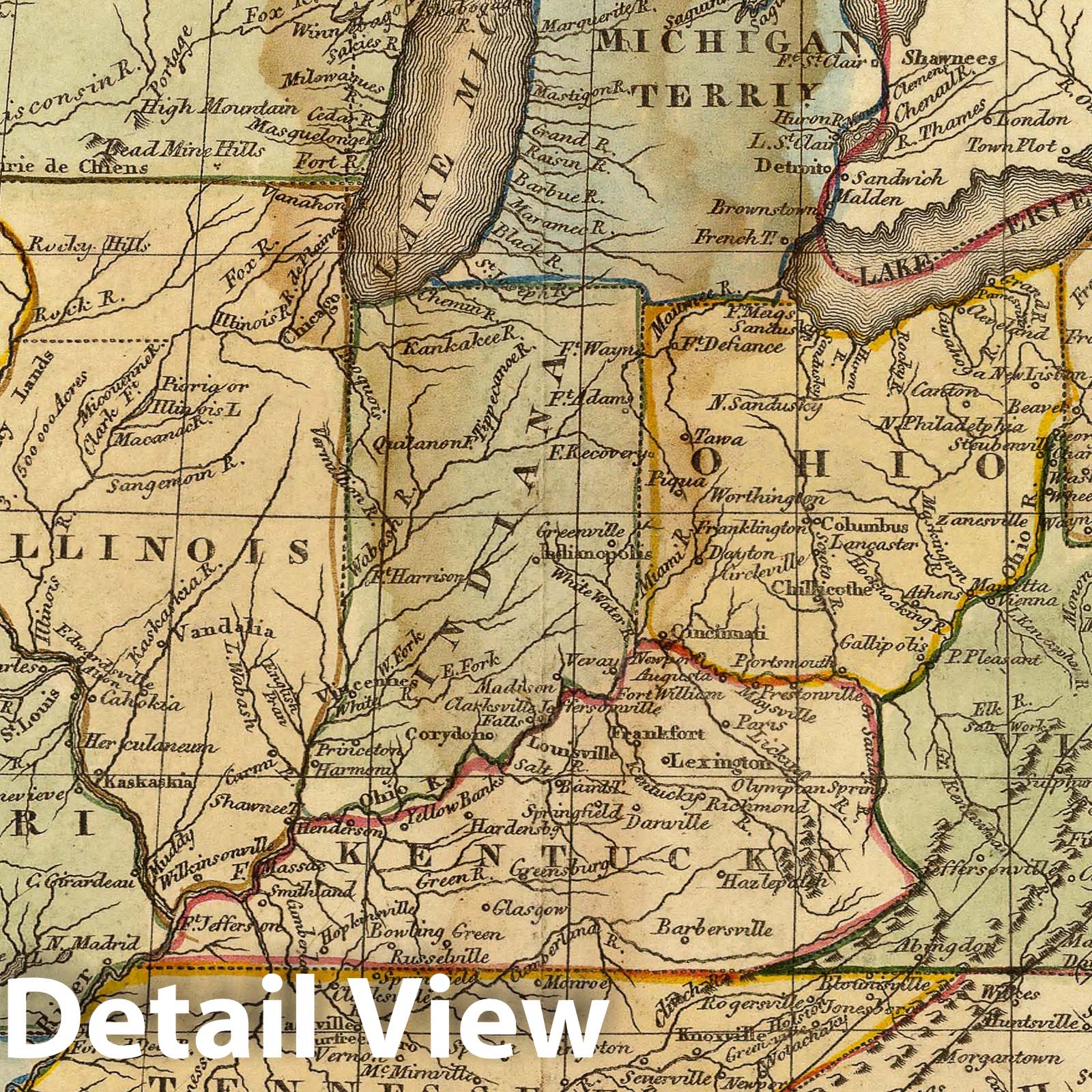 United States 1821 Historical Map Print - Worcester's Modern Atlas