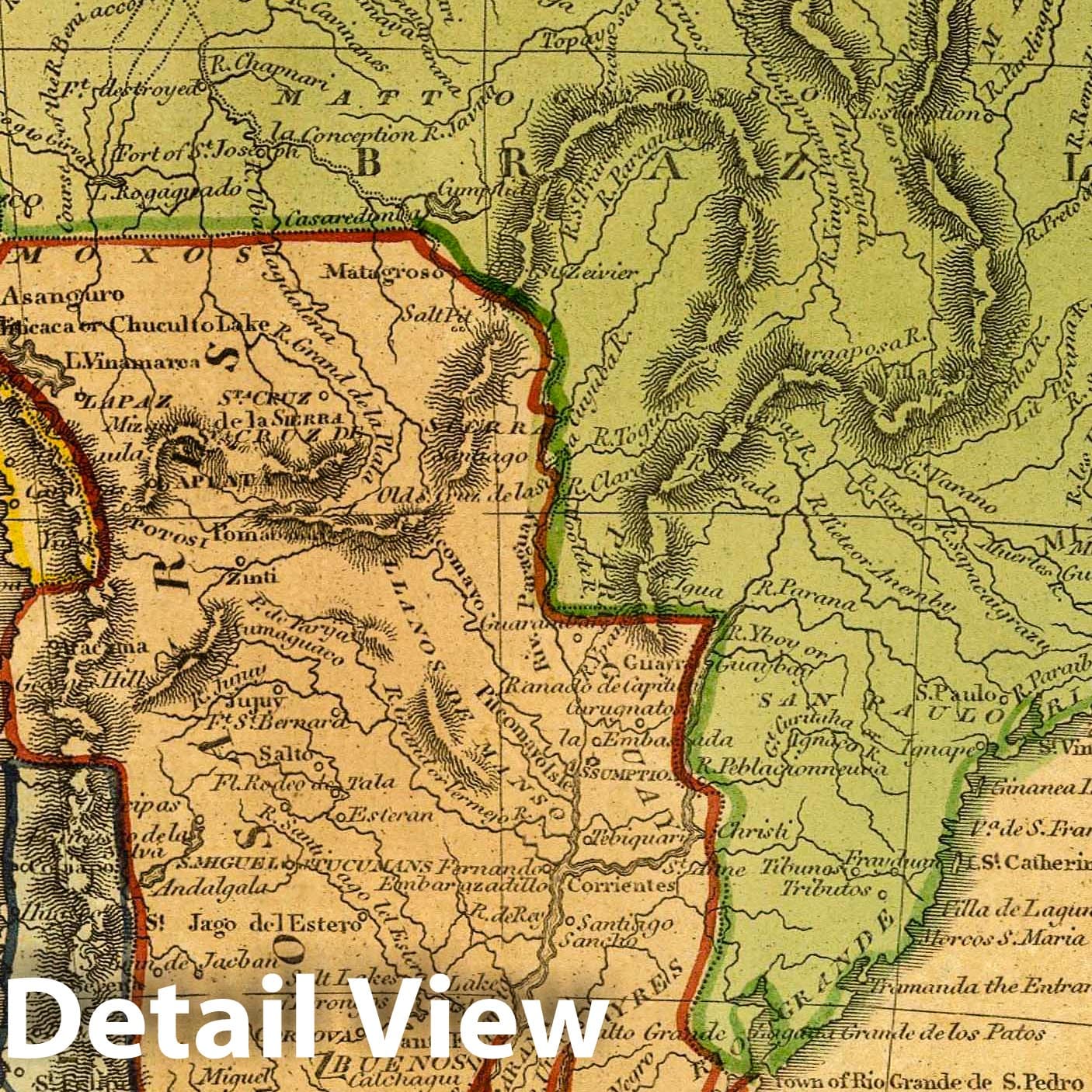 South America, 1821 - Historical Map Print