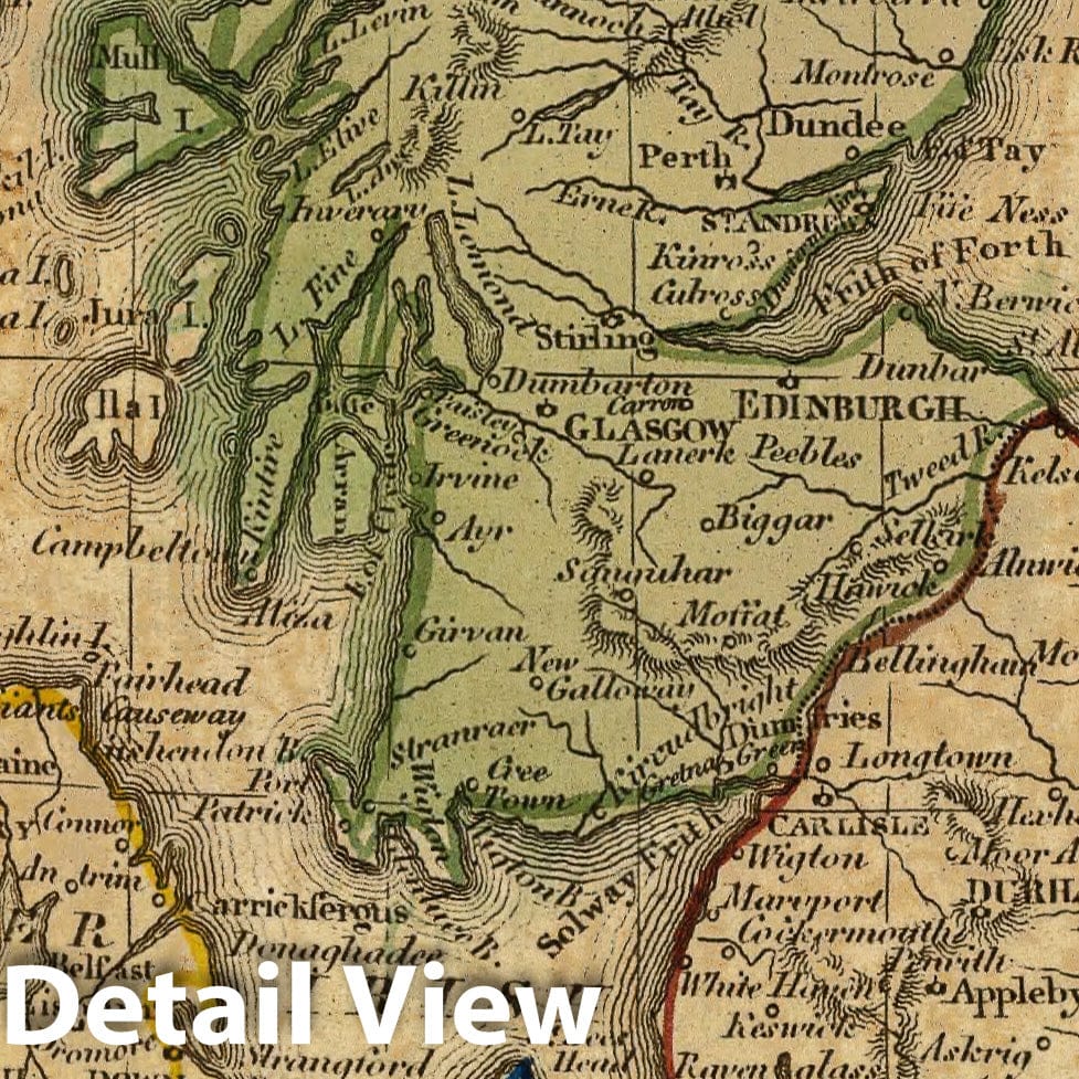 England, Scotland, and Ireland, 1821 - Historical Map Print
