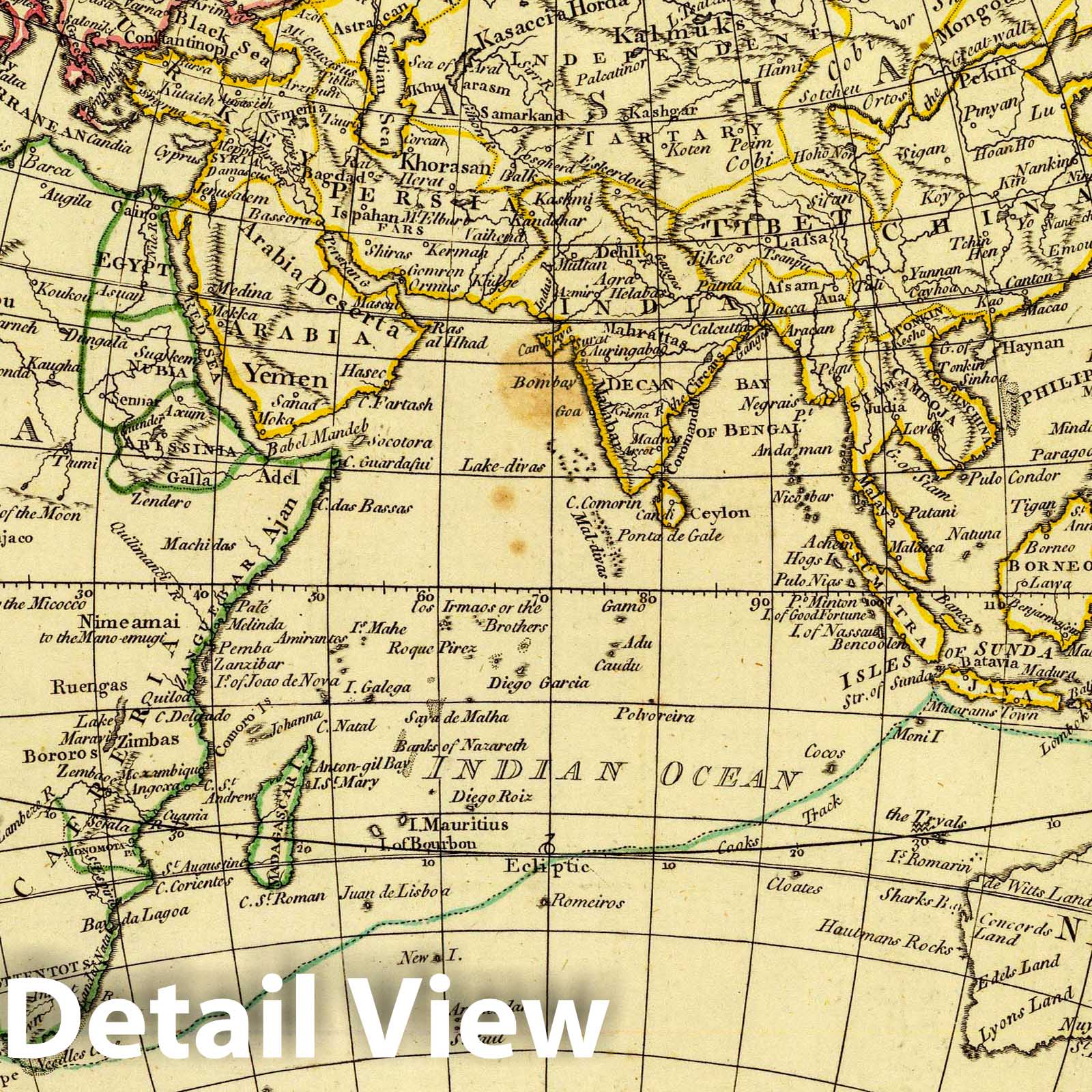Eastern Hemisphere, 1773 - Historical Map Print