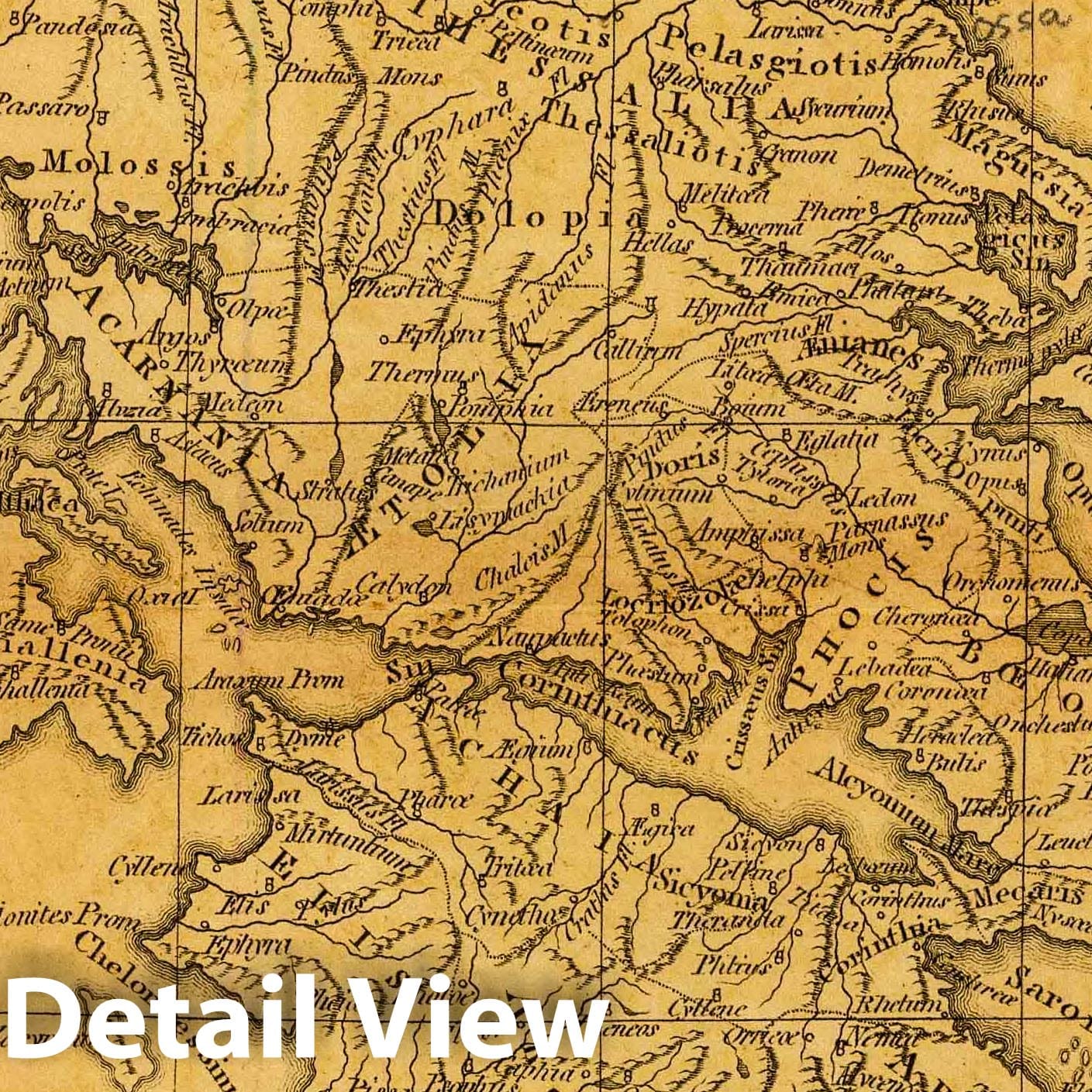 Ancient Greece, 1814 - Historical Map Print