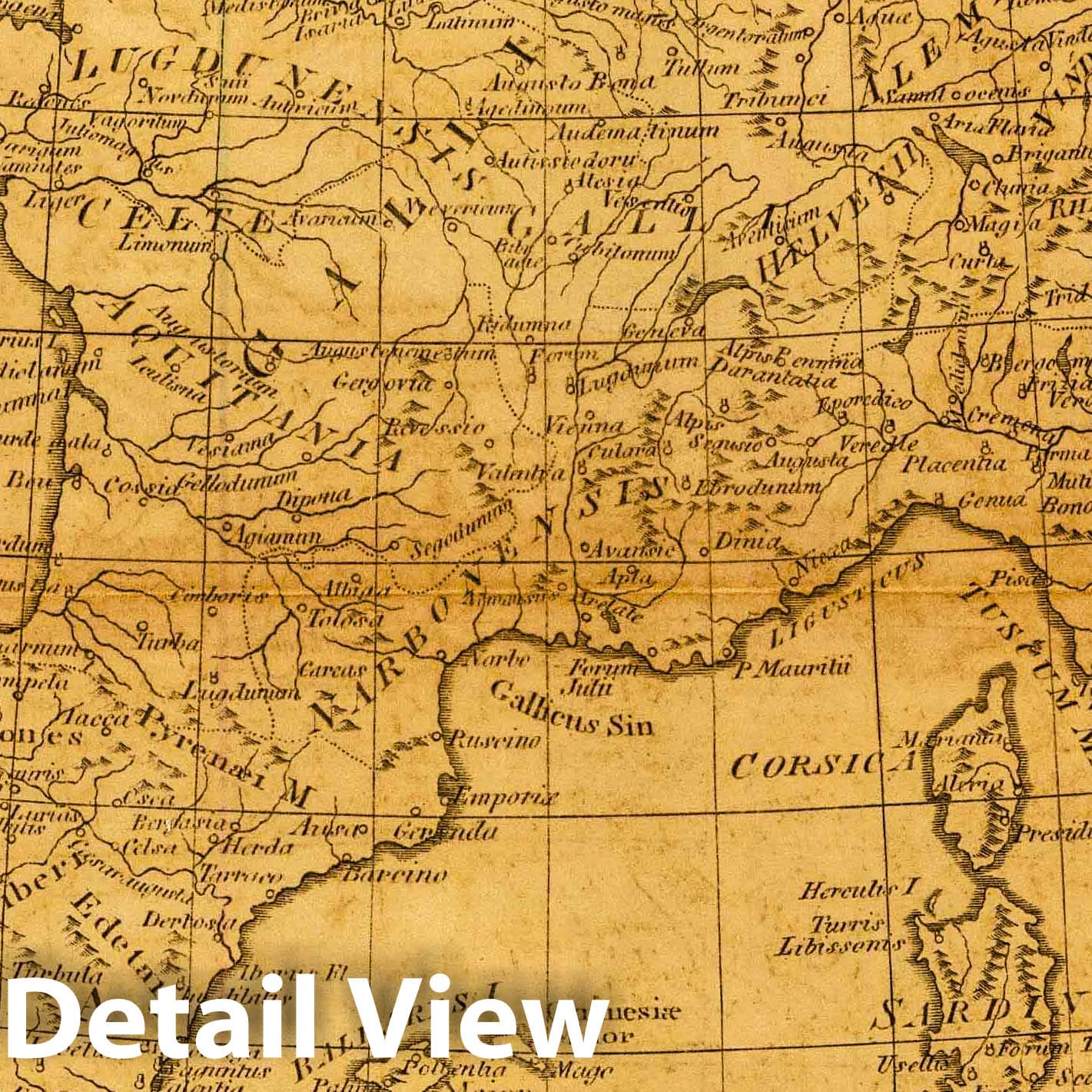 Western Roman Empire, 1814 - Historical Map Print