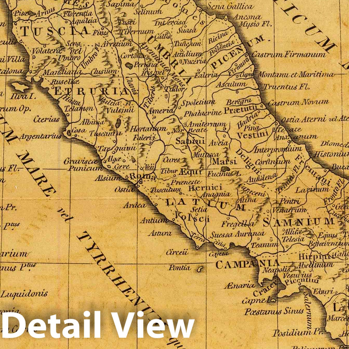 Ancient Italy, 1814 - Historical Map Print