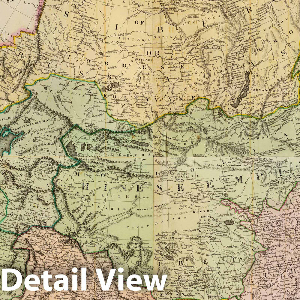 Historic Map : (Composite of) Asia. Published by D. Lizars, Edinburgh. (1831?), 1831 Atlas - Vintage Wall Art