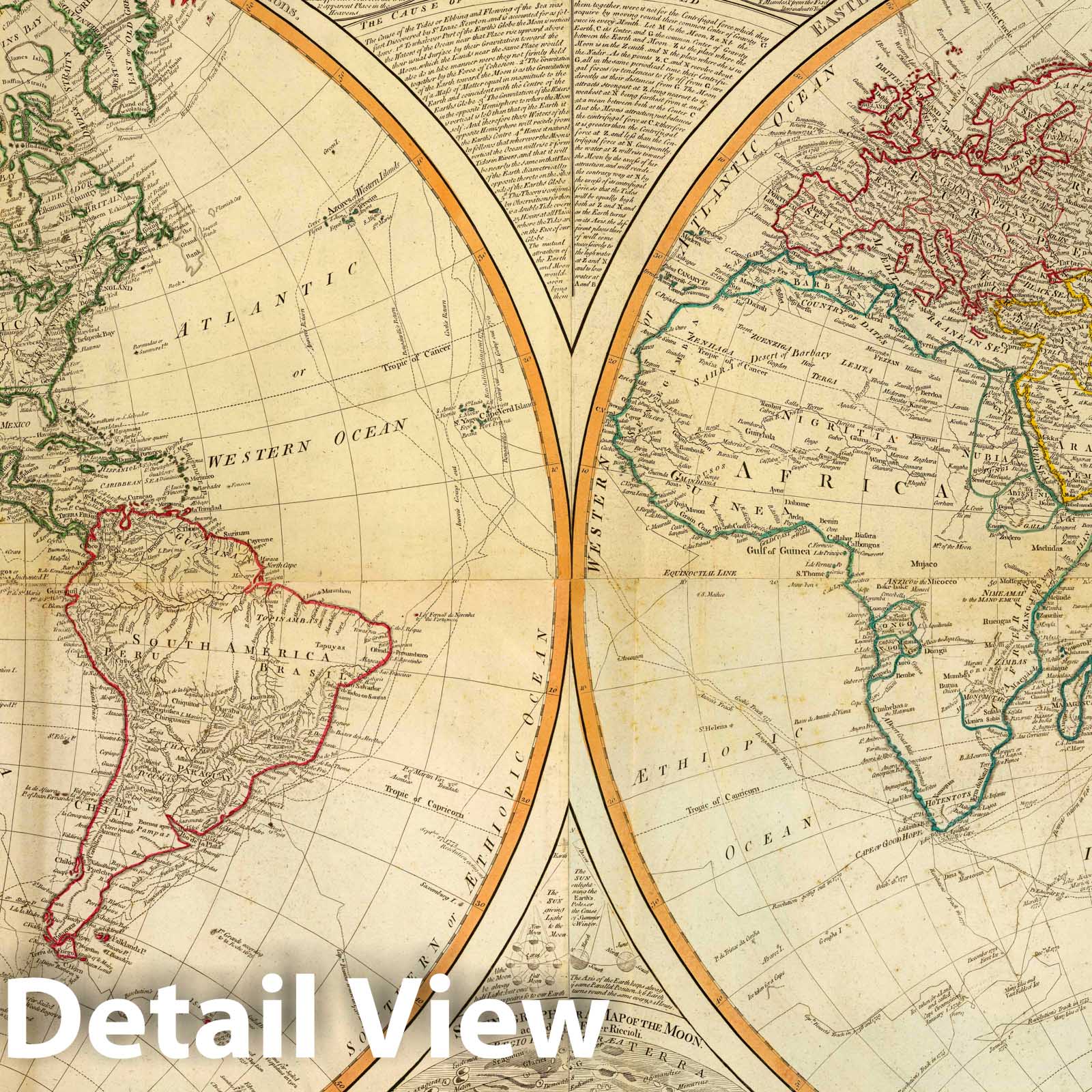 World - Celestial Map, 1799 - Historical Map Print