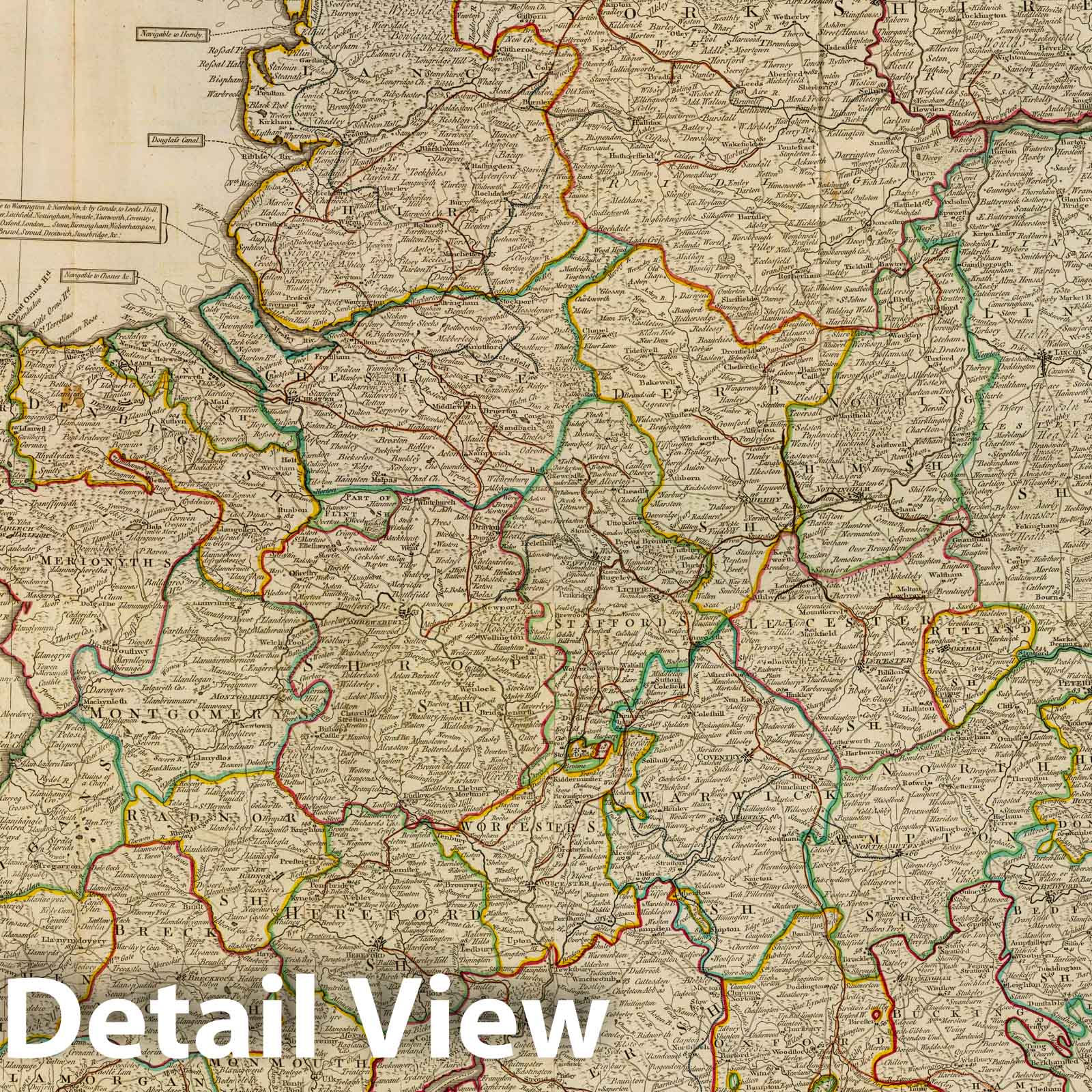England and Wales - Road Map, 1794 - Historical Map Print