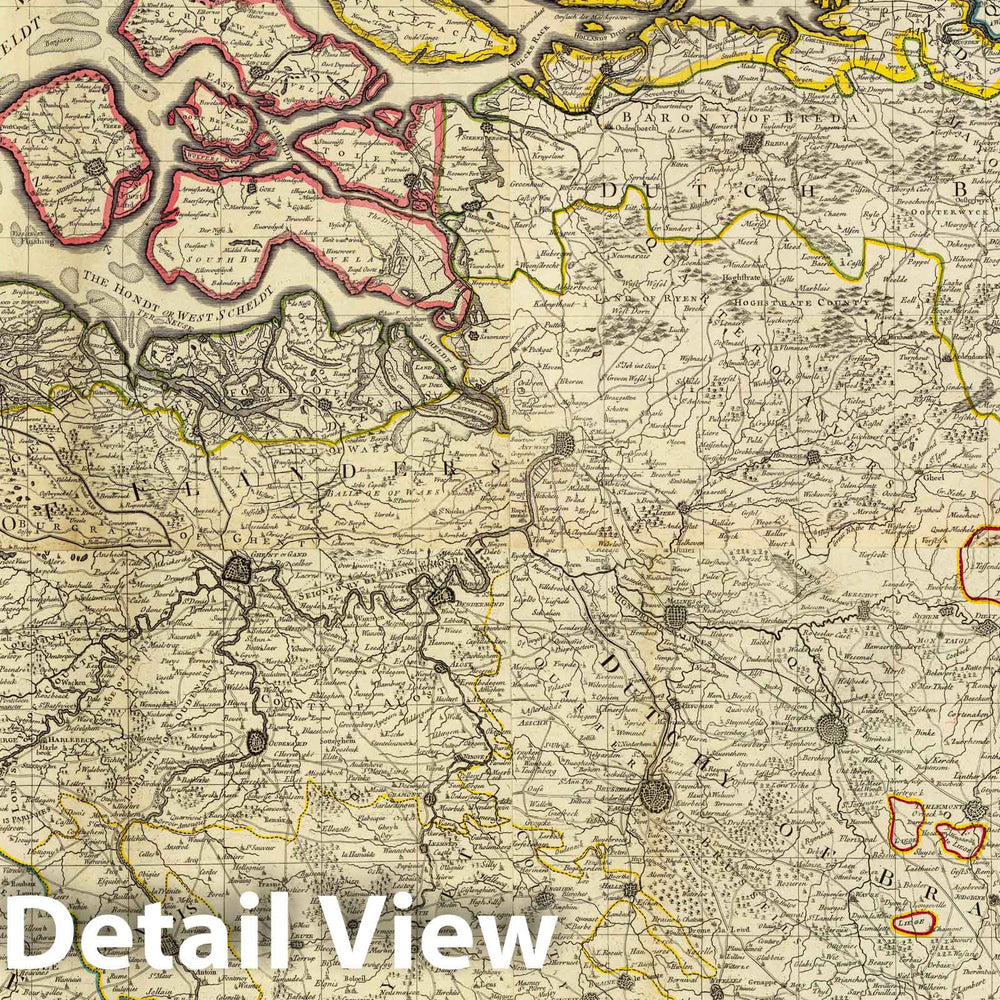 Historic Map : A new map of the Netherlands or Low Countries, with the south part of the provinces of Holland, Utrecht, Gelders and the whole of Zee, 1794 Atlas - Vintage Wall Art