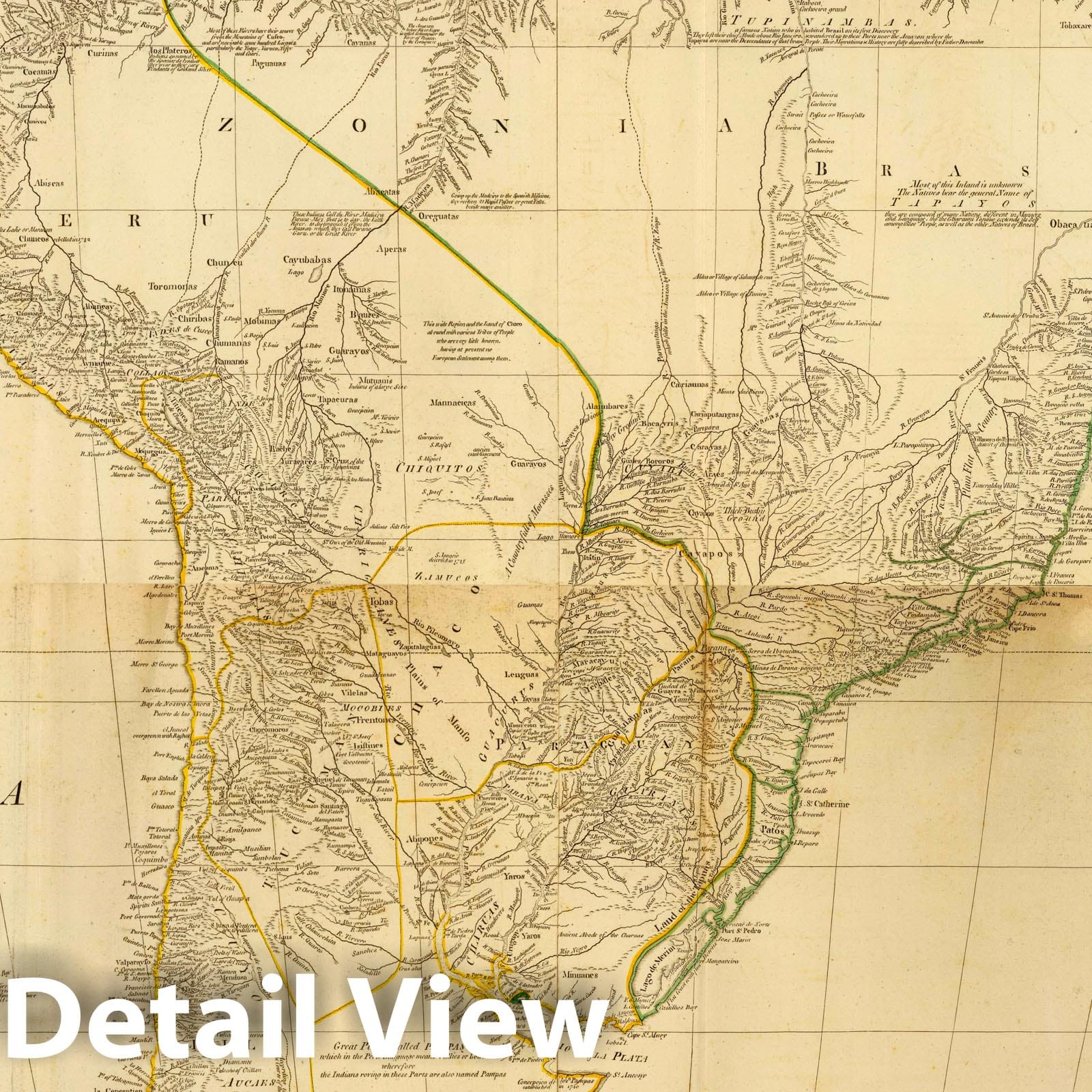 South America with Falkland Islands - Nautical Chart, 1794 - Historical Map Print