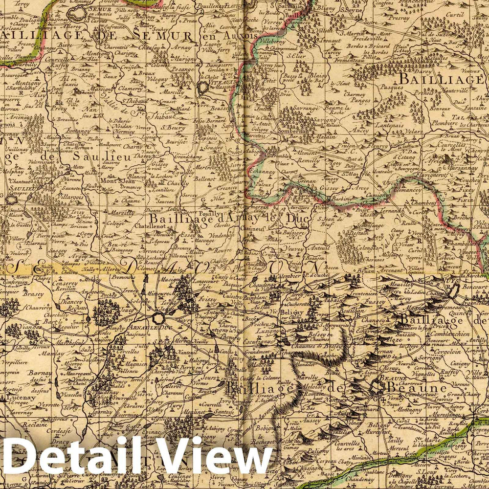 Historic Map : France, Carte du Duche de Bourgogne et des Comtez en dependans, dressee par l'Ordre de Mrs. les Elus Generaux de la Province , Vintage Wall Art