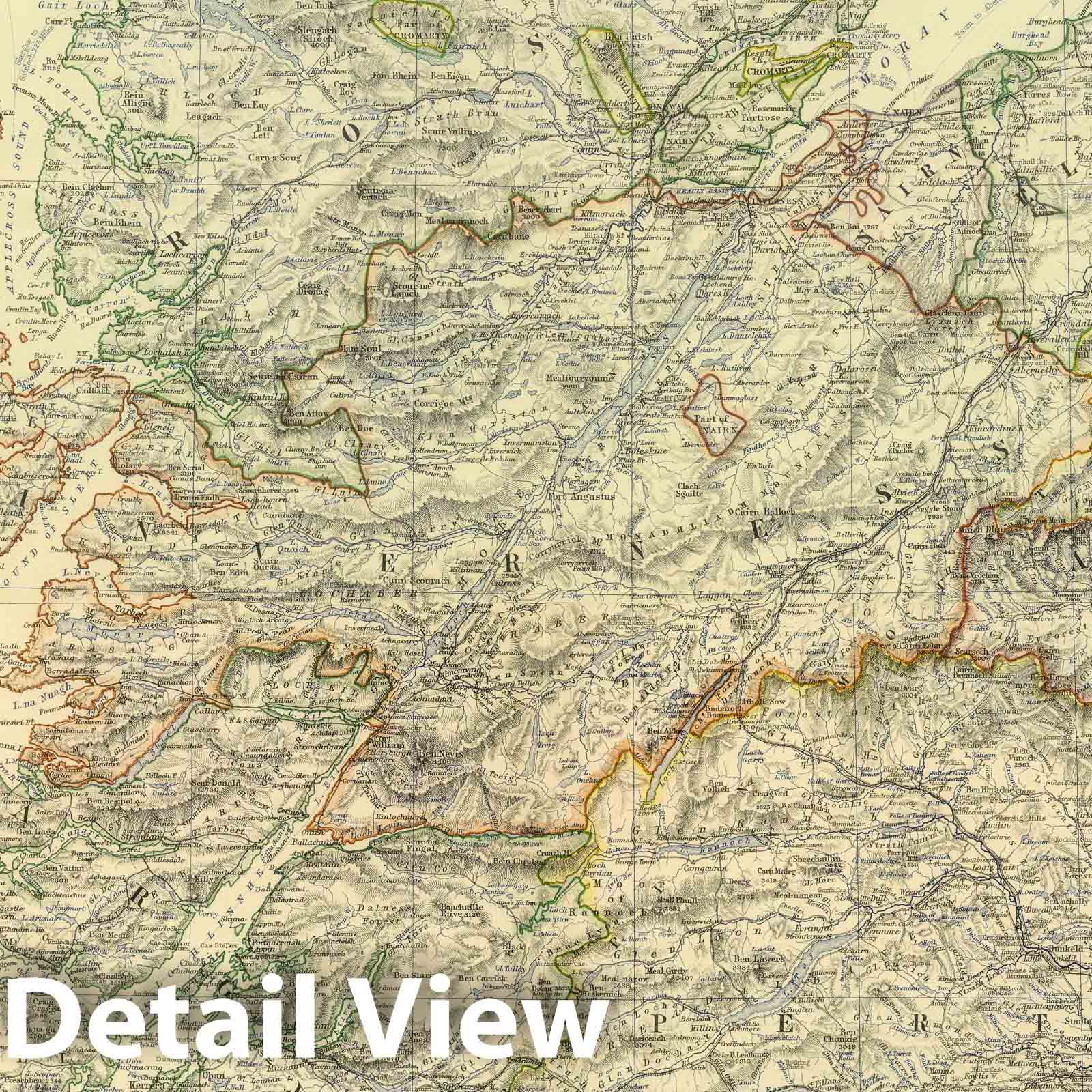 Scotland, 1879 - Historical Map Print