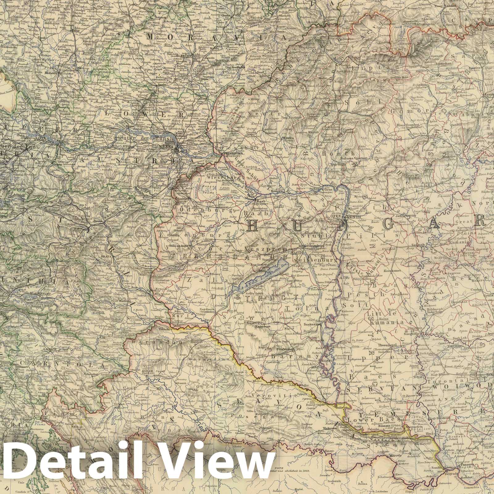 Historic Map : Composite: Austro-Hungarian Monarchy, 1879 Atlas - Vintage Wall Art