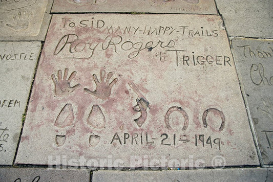 Los Angeles, CA Photo - Roy Roger's Hand and Footprints, Grauman's Chinese Theatre, Los Angeles, CA