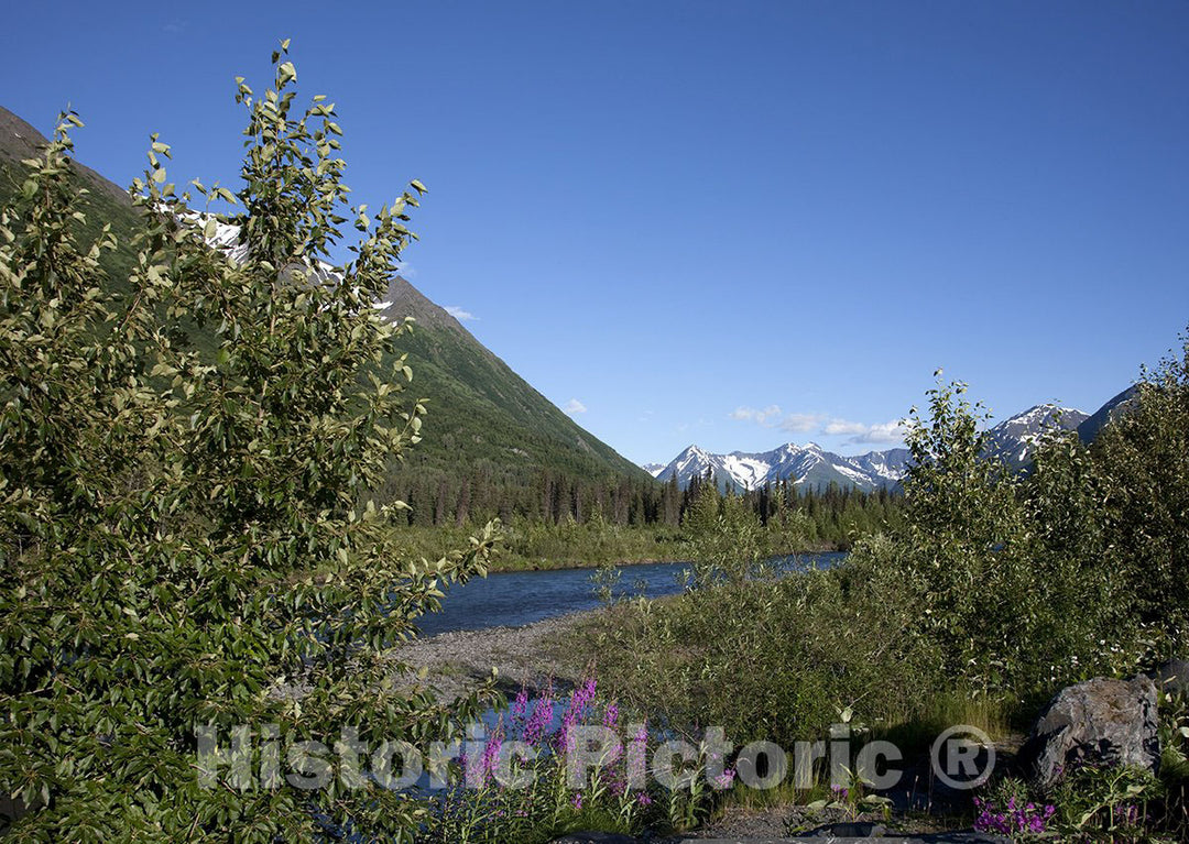 Chugach Mountains, AK Photo - Scenic view from the Seward Highway-