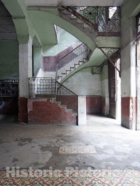Havana, Cuba Photo - Staircase in an Old Building in Havana, Cuba