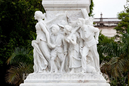 Photo - Bas Relief Details Around The Statue of JosÃ MartÃ Located in The Parque Central, Havana, Cuba- Fine Art Photo Reporduction