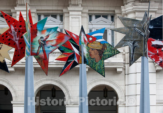 Photo - Exterior View of Art at Palacio del Centro Asturiano, Havana, Cuba- Fine Art Photo Reporduction