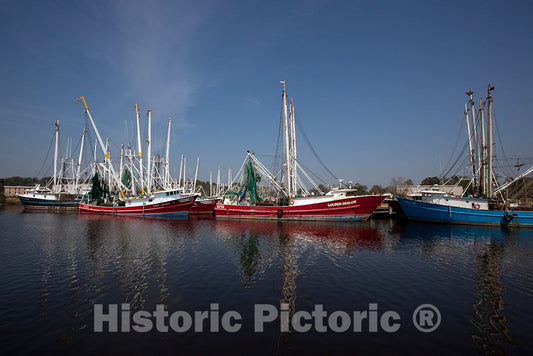 Photo- Bayou La Batre, Alabama, is a Fishing Village with a Seafood-Processing Harbor for Fishing Boats and Shrimp Boats 1 Fine Art Photo Reproduction