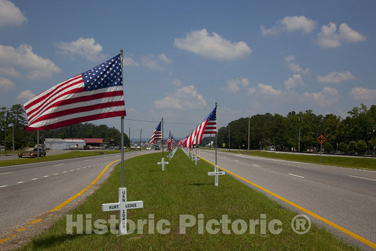 Gadsden, AL Photo - Flags fly for Gadsden area war veterans in Gadsden, Alabama