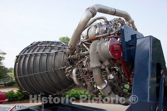 Photo- An exhibit of the F-1 engine used in the space shuttle at the George C. Marshall Space Flight Center at Redstone Arsenal, Huntsville, Alabama 3 Fine Art Photo Reproduction