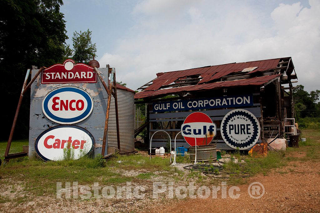 Photo- Historic Buildings and Antiques in Mooresville, Alabama 2 Fine Art Photo Reproduction