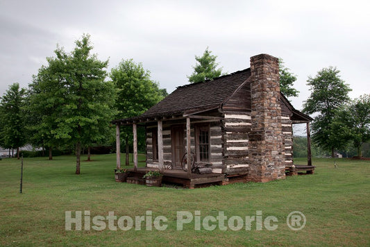 Photo - Log Cabin That Once Served as a Stage Coach Stop, Tuscumbia, Alabama- Fine Art Photo Reporduction