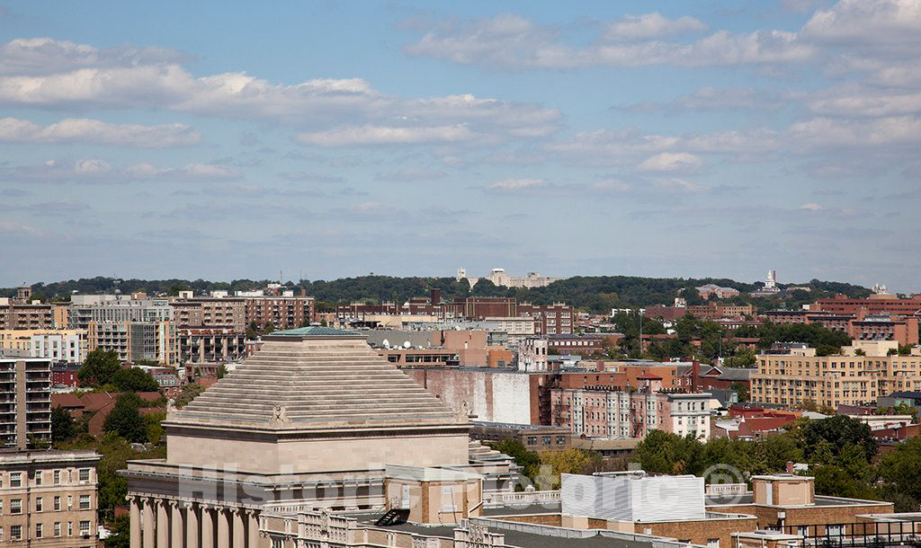 Photo- View from the top of The Cairo apartment building, 1615 Q St, NW, Washington, D.C. 2 Fine Art Photo Reproduction