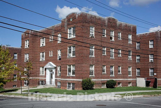 Photo - Apartment Building, Corner of 14th St. and Somerset Pl, NW, Washington, D.C.- Fine Art Photo Reporduction