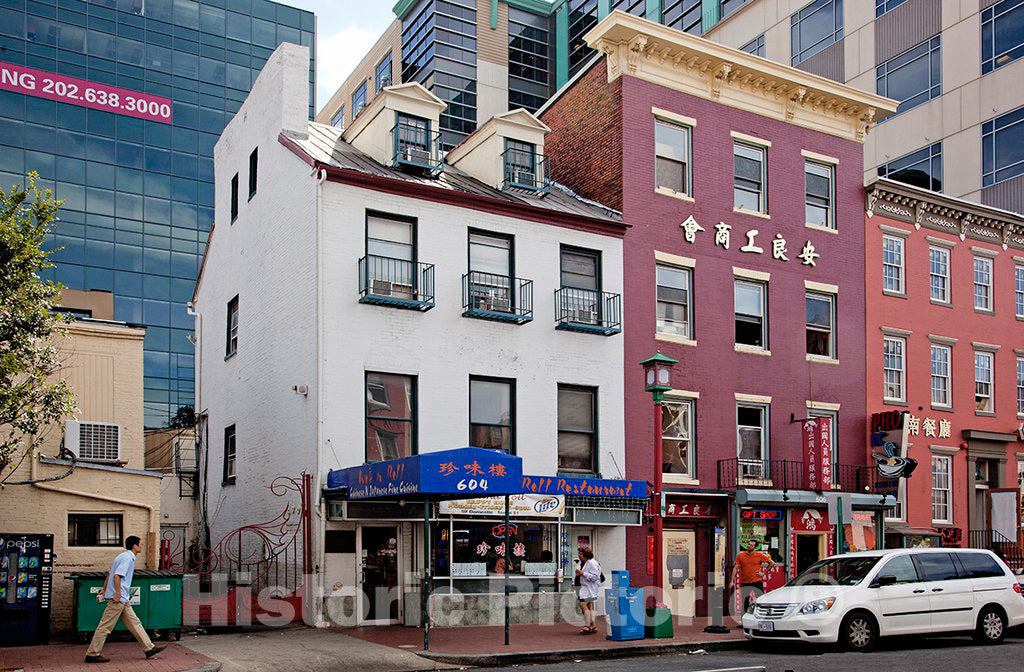 Photo - Mrs. Surratt's Boarding House, on Left, Place Where Lincoln conspirators met. 604 H St, NW, Washington, D.C.- Fine Art Photo Reporduction