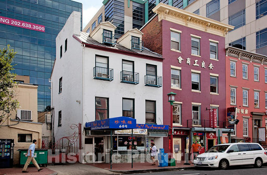 Photo - Mrs. Surratt's Boarding House, on Left, Place Where Lincoln conspirators met. 604 H St, NW, Washington, D.C.- Fine Art Photo Reporduction