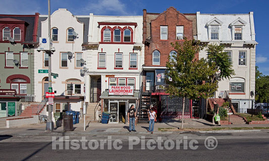 Photo - Street Scene, Near The Intersection of 14th St. and Parkwood Pl, NW, Washington, D.C.- Fine Art Photo Reporduction