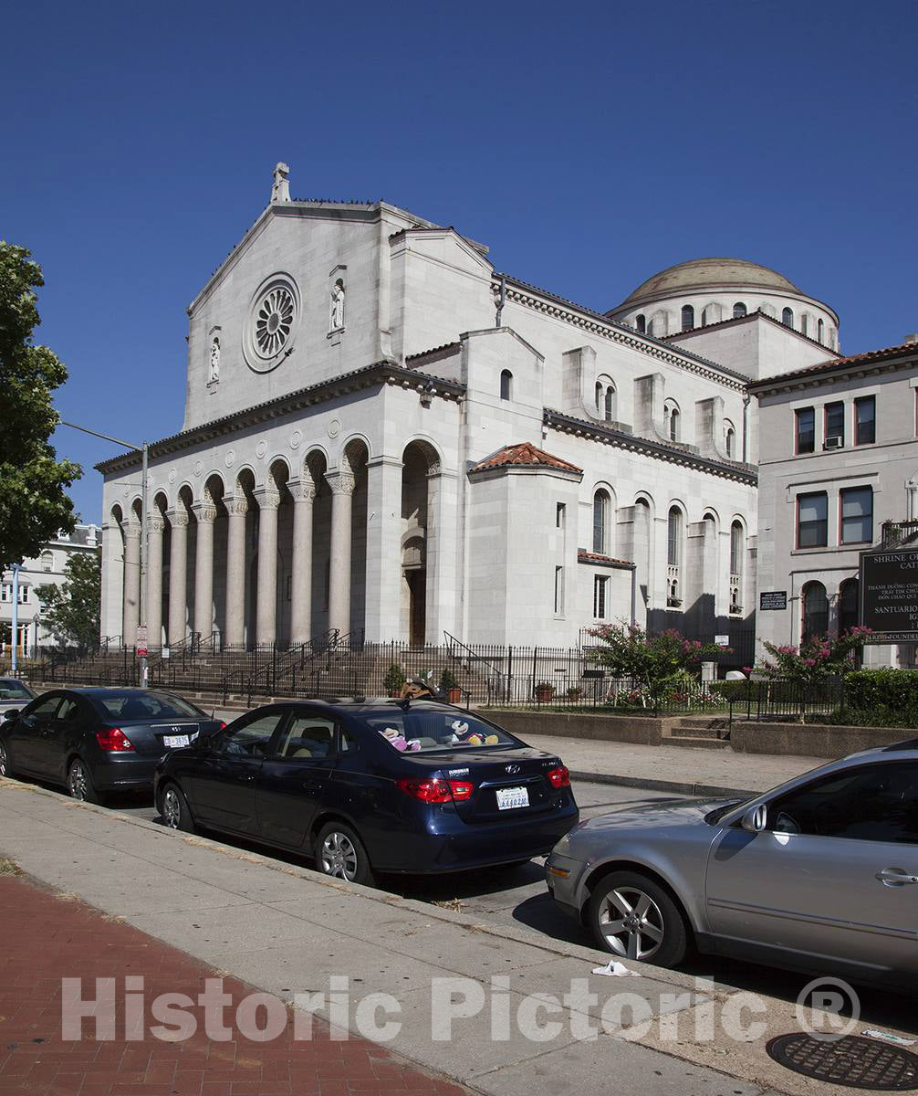 Photo - Shrine of The Sacred Heart Catholic Church, 16th St. Near Intersection with Park Road, NW, Washington, D.C.- Fine Art Photo Reporduction