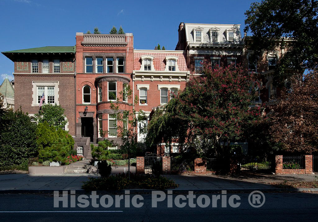 Photo - Row Houses, 16th Near Q St, NW, Washington, D.C.- Fine Art Photo Reporduction
