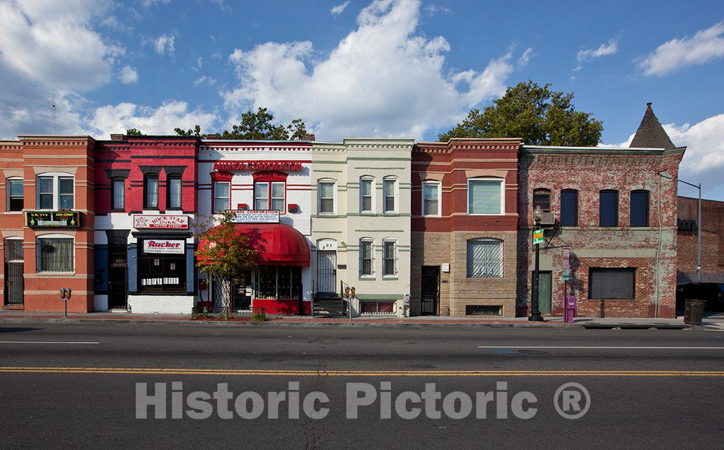 Photo - Street Scene, Florida Ave. Near Intersection with 8th St, NW, Washington, D.C.- Fine Art Photo Reporduction