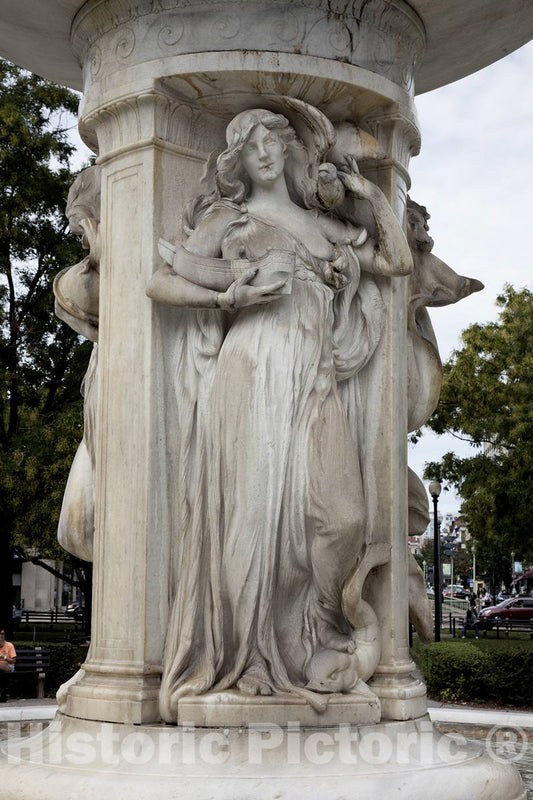Photo- Fountain at center of Dupont Circle, NW, Washington, D.C. 1 Fine Art Photo Reproduction