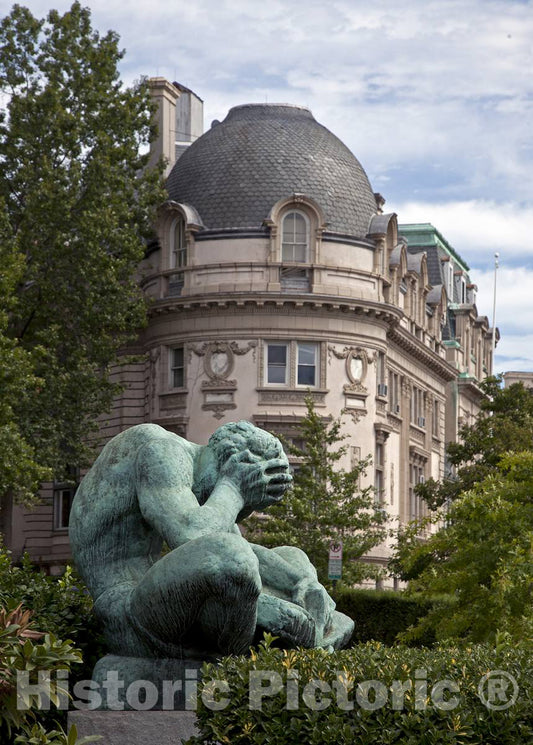 Photo - Saint Jerome the Priest statue at the Croatian Embassy in the Kalorama District near Sheridan Circle, NW, Washington, D.C.- Fine Art Photo Reporduction