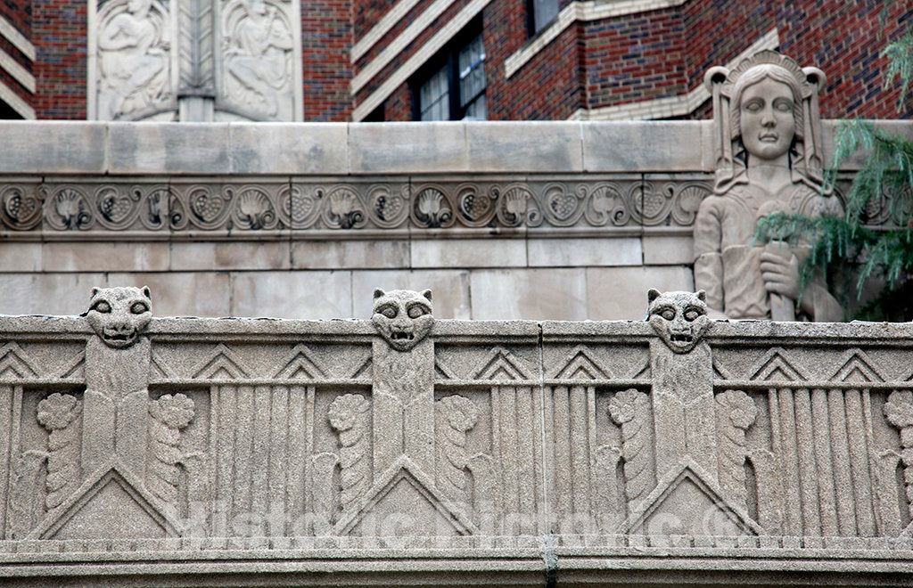 Photo - Architectural Details on Entrance Way to Apartment Building, Connecticut Ave. Near Intersection with Sedgwick St, NW, Washington, D.C.- Fine Art Photo Reporduction