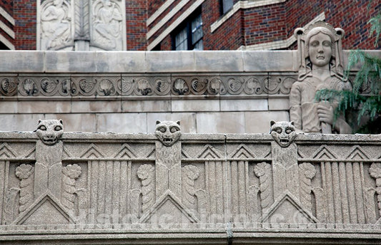 Photo - Architectural Details on Entrance Way to Apartment Building, Connecticut Ave. Near Intersection with Sedgwick St, NW, Washington, D.C.- Fine Art Photo Reporduction