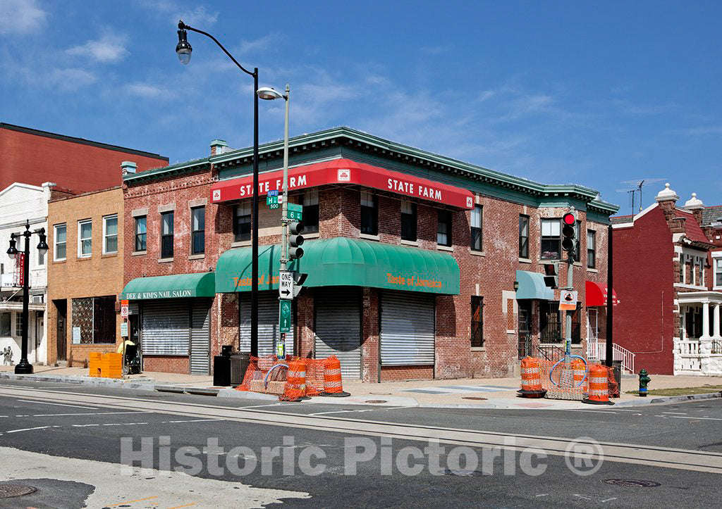 Photo - Building the corner of H and 6th St, NE, Washington, D.C.- Fine Art Photo Reporduction