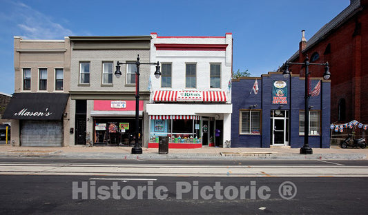 Photo - Buildings, H St. Near Intersection with 10th St, NE, Washington, D.C.- Fine Art Photo Reporduction