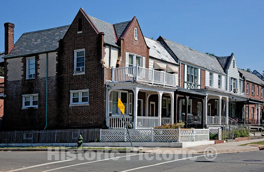 Photo - Row Houses, M St. Near 18th Pl, NE, Washington, D.C.- Fine Art Photo Reporduction